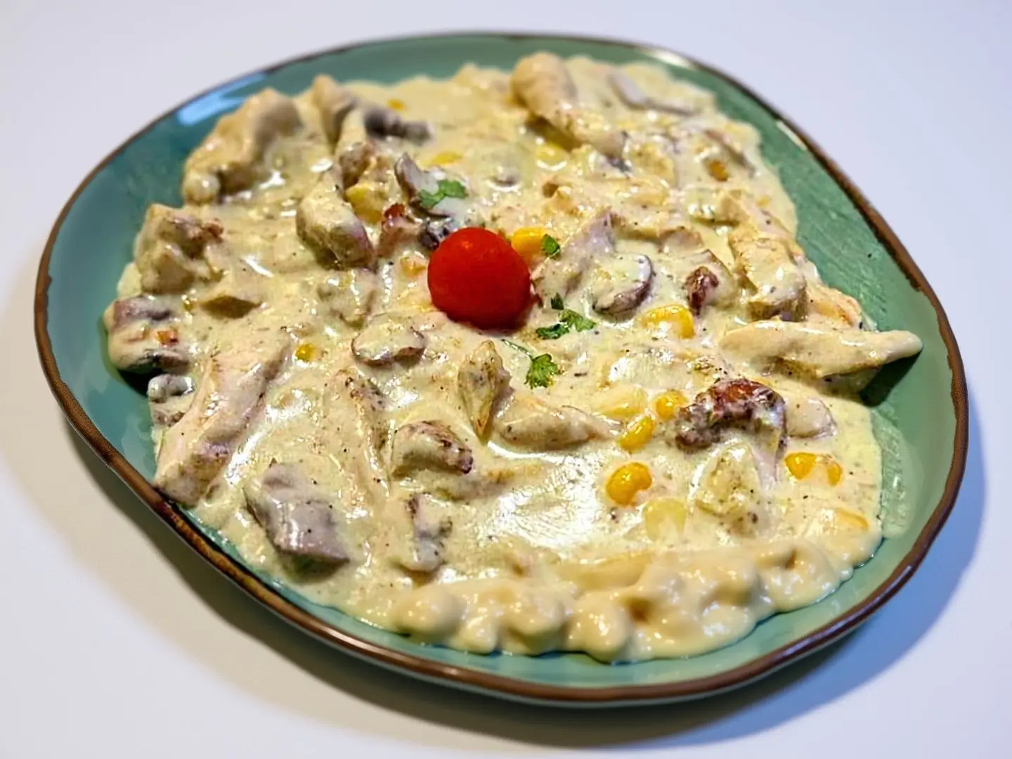 دجاج بالكريمة والفطر