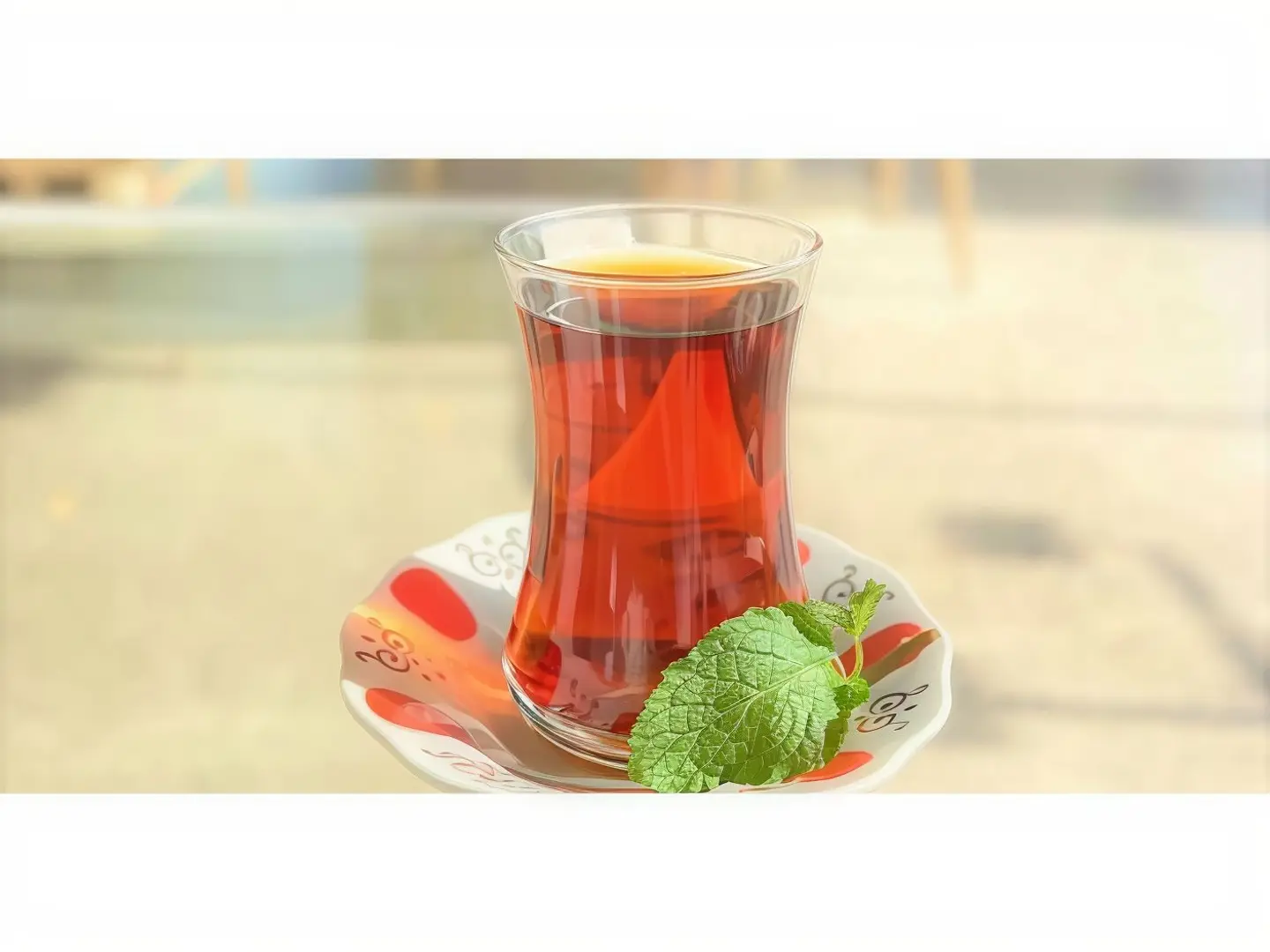 شاي أحمر بالنعناع