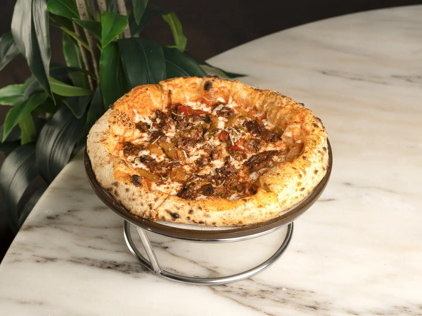 بيتزا لحم البريسكت المدخن