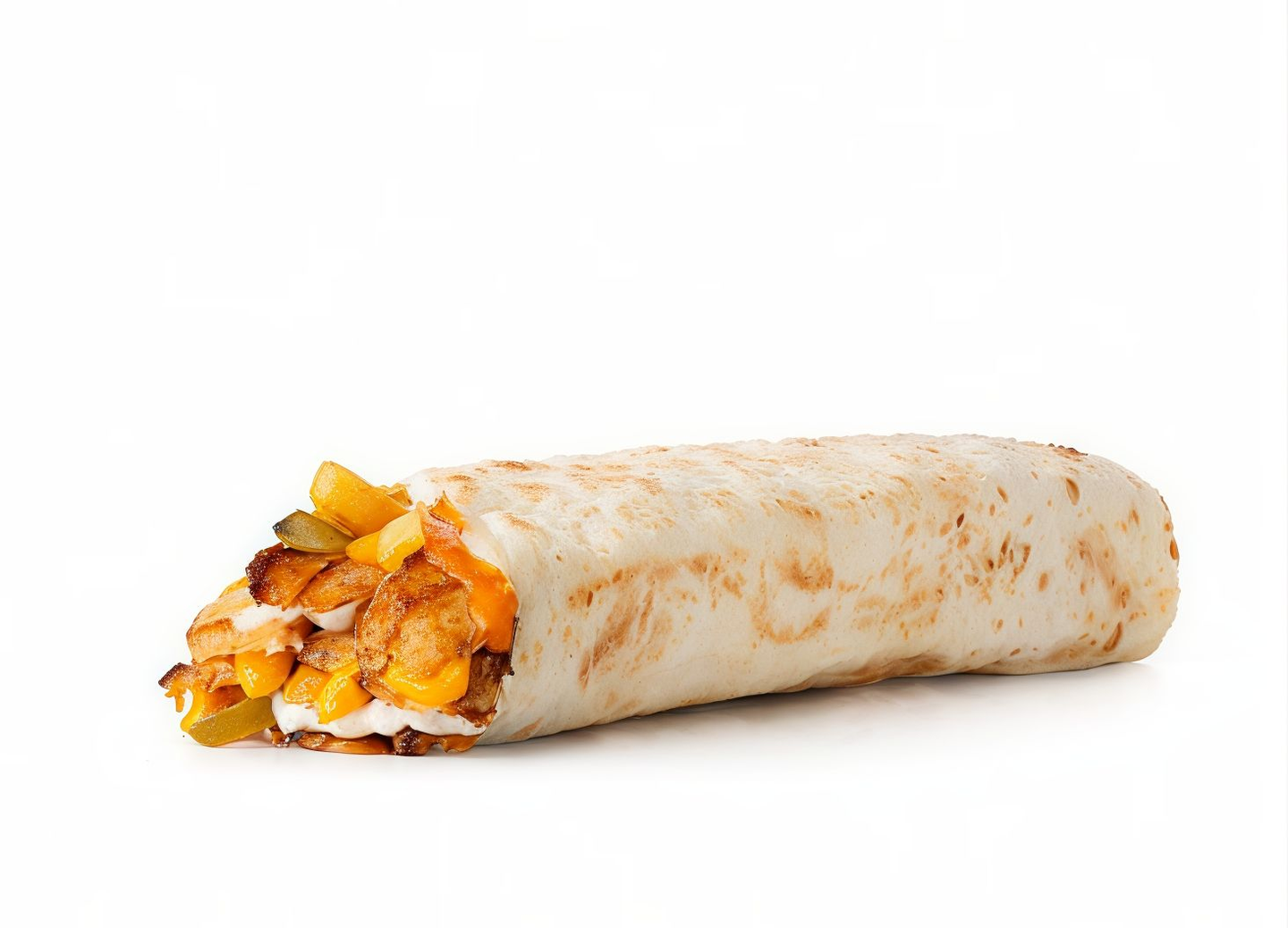 Plain Arabic Bread Chicken Sandwich With Cheese