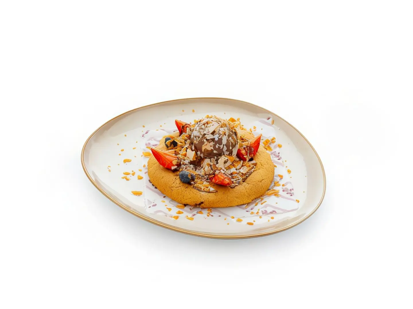 Baked Cookies With Ice Cream