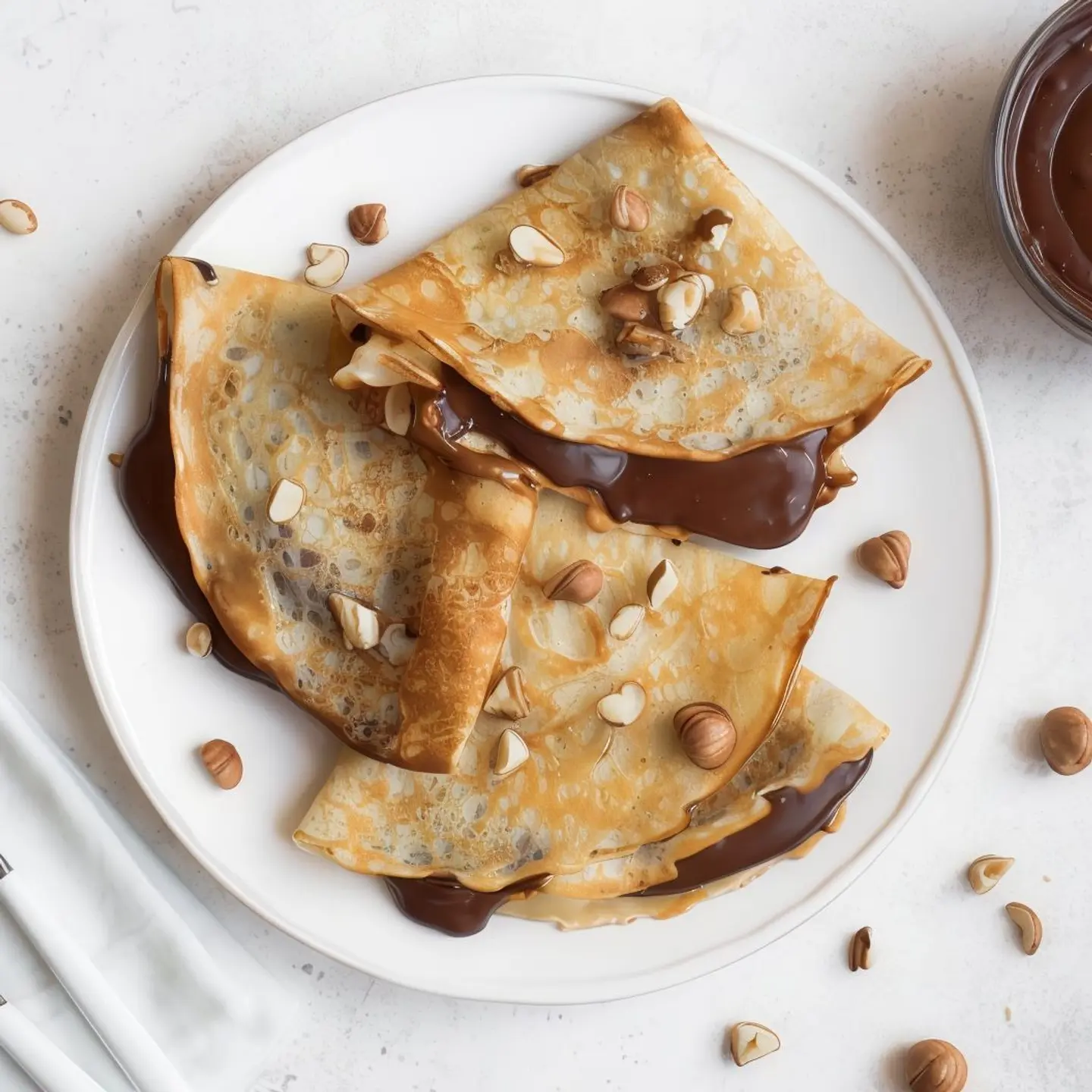 كريب نوتيلا مكسرات