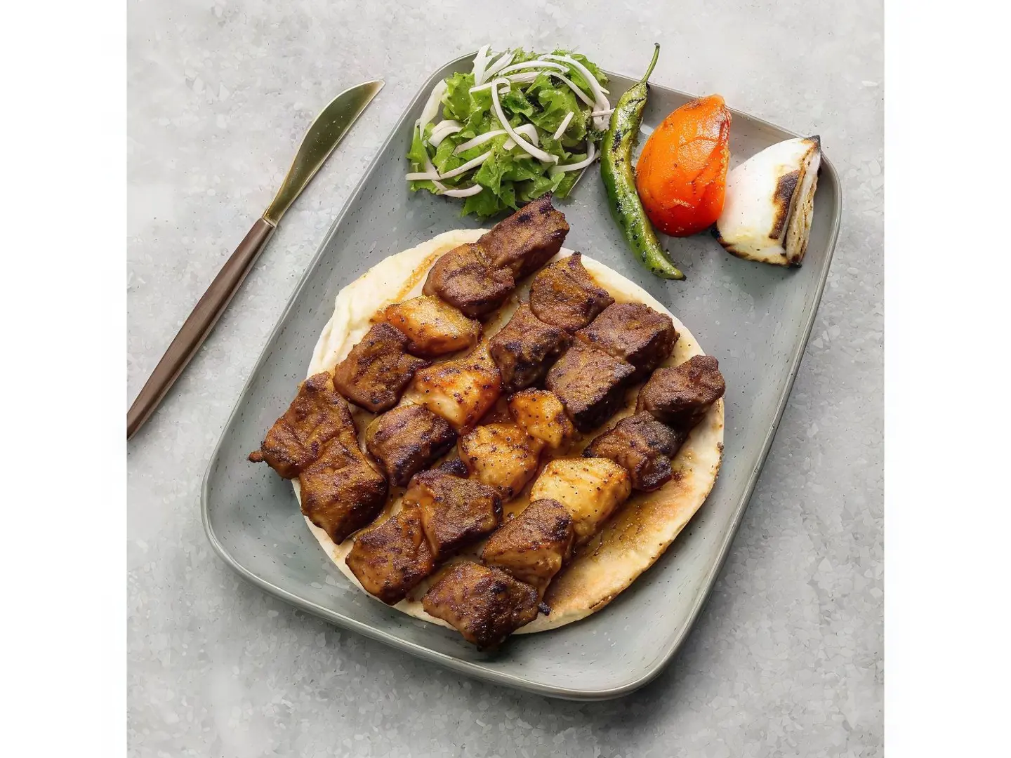 Turkish Kebab Meal Chicken Afghani And Awsal Meat