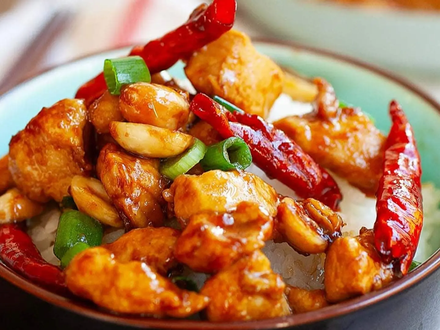 Kung Pao Chicken With Rice