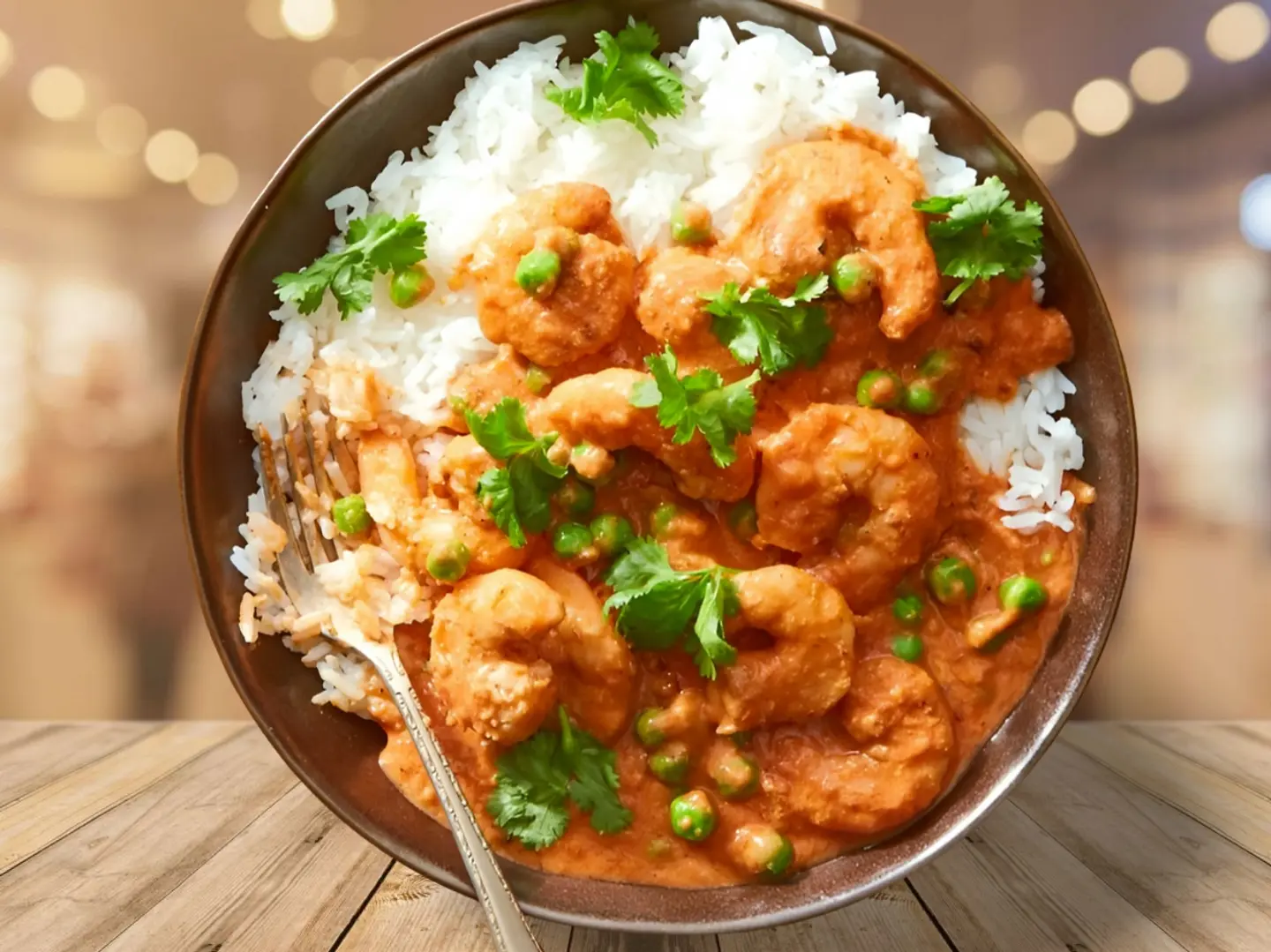 Shrimp Masala With Rice