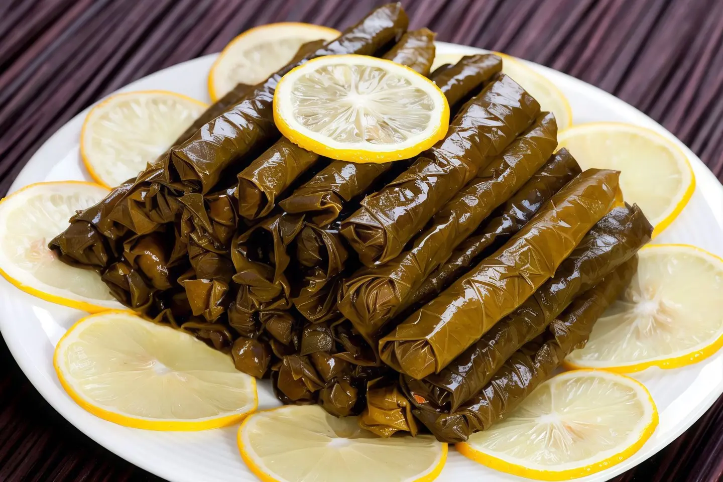 صحن صغير محشي ورق عنب