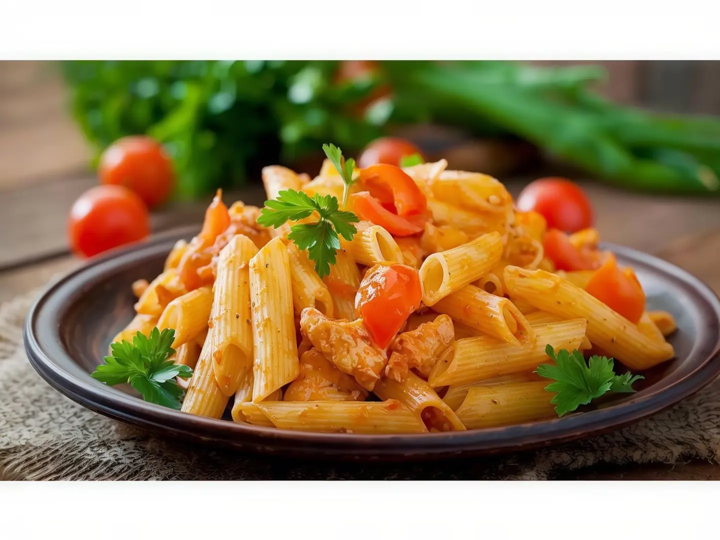 Penne Arrabbiata With Chicken And Red Sauce
