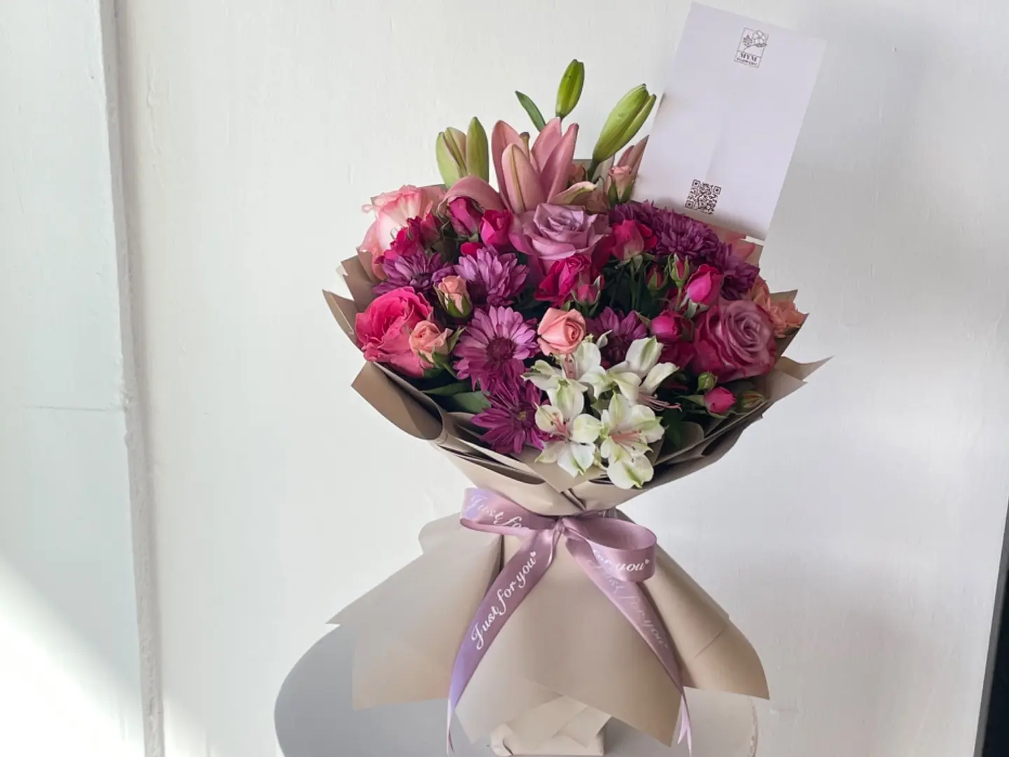 باقه مشكل لون ورديات رقم 60