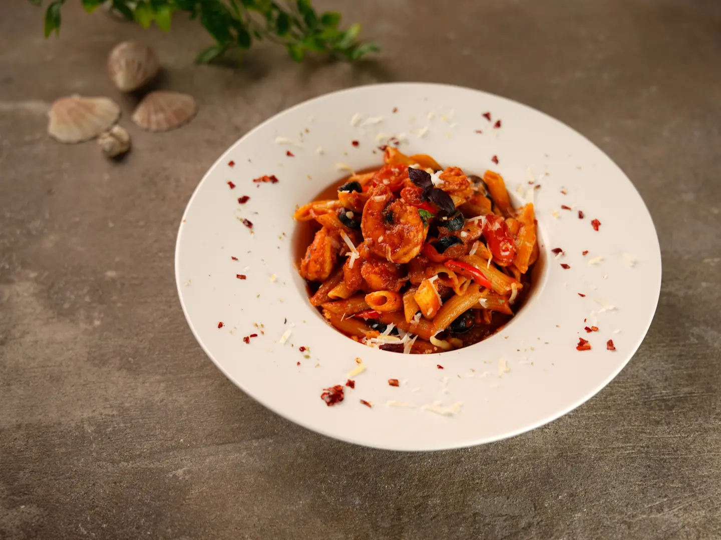 Shrimp Penne Arrabbiata
