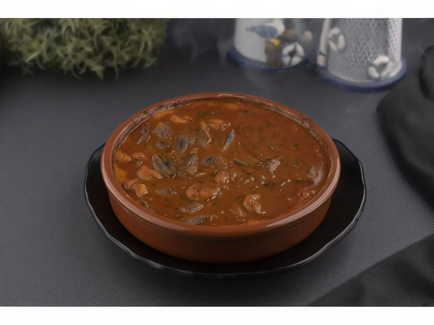 طاجن روبيان بالبامية