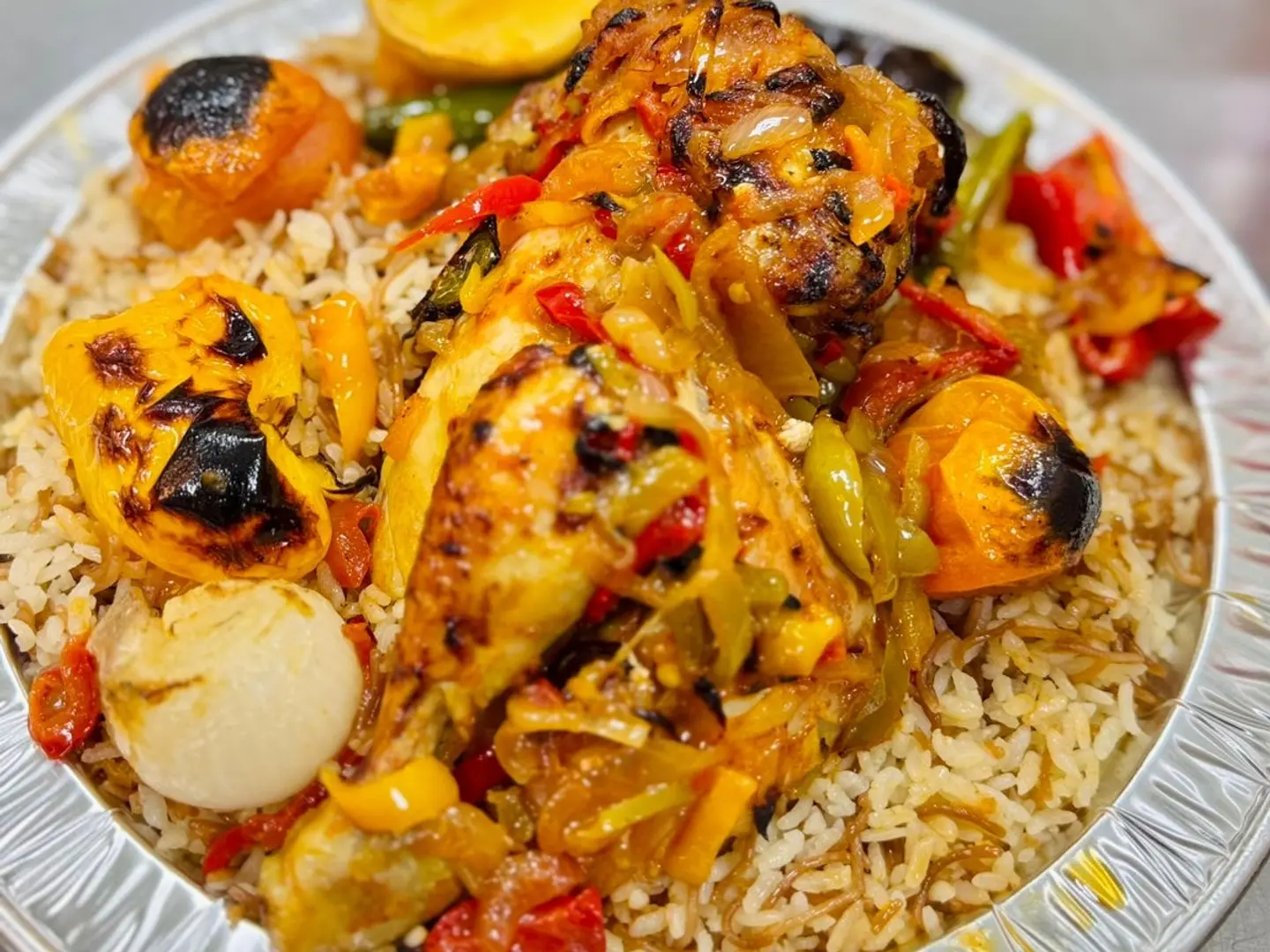 نصف حبة دجاج محمر فرن , نفر رز 1