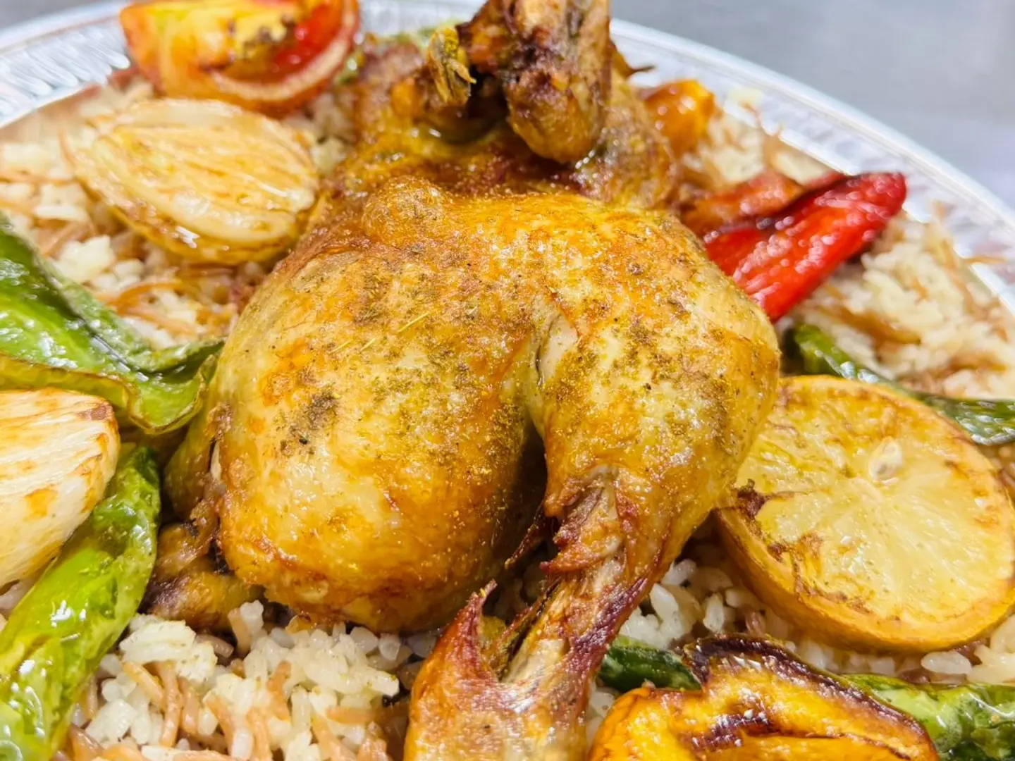 نصف حبة دجاج مقلي , نفر رز 1