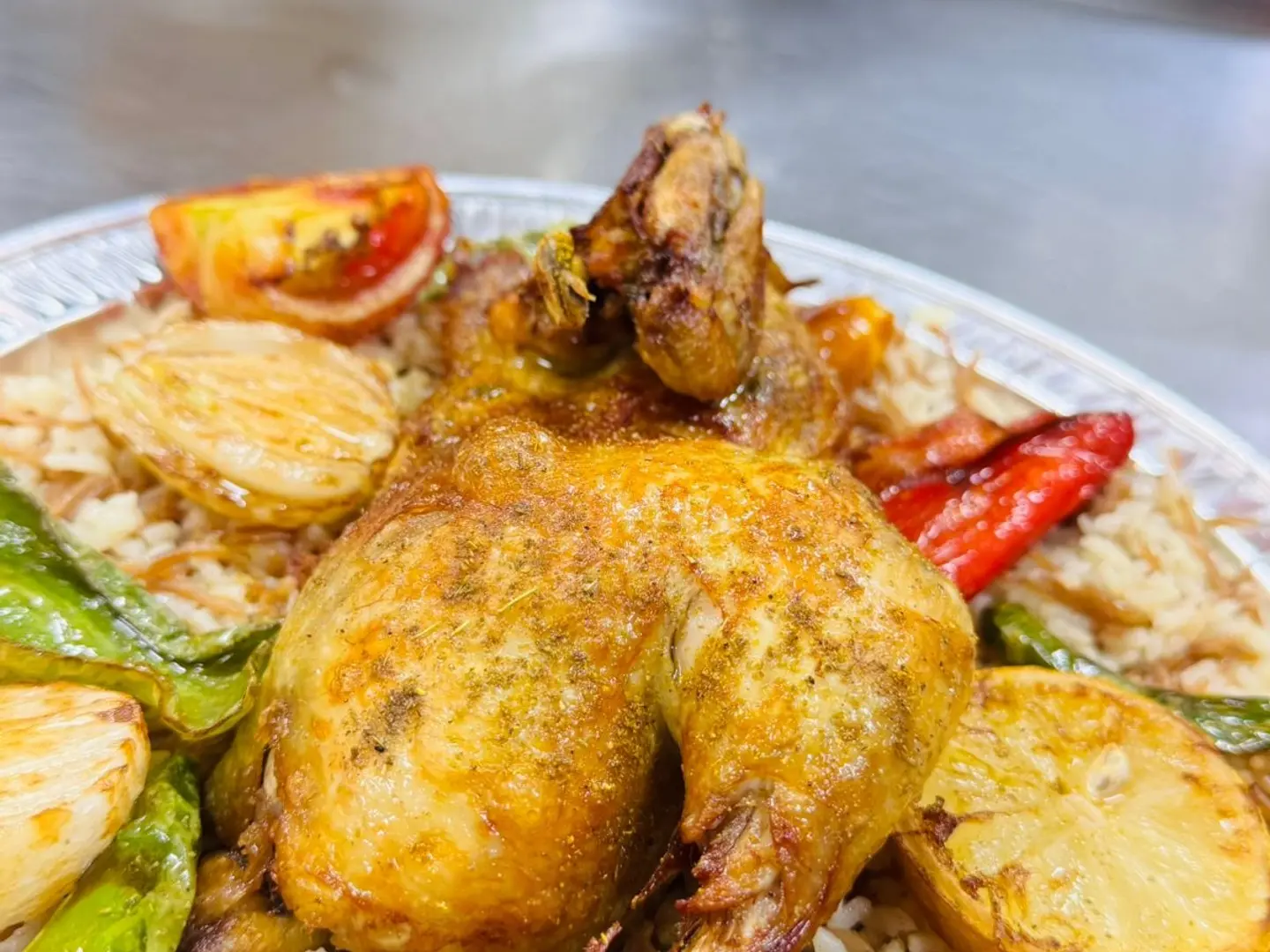 نصف حبة دجاج مقلي , نفر رز 1