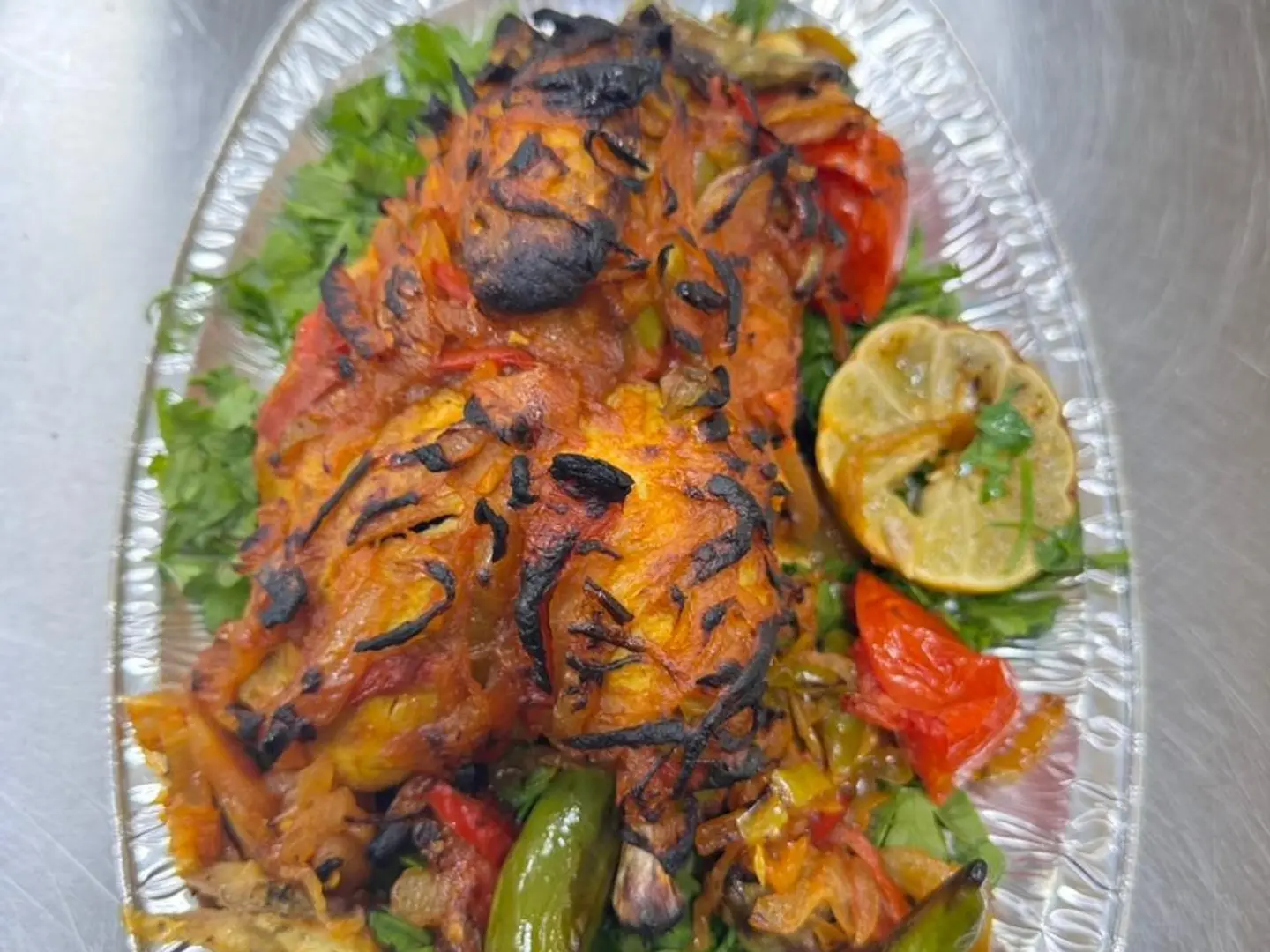 نصف حبة دجاج محمر بدون رز سادة