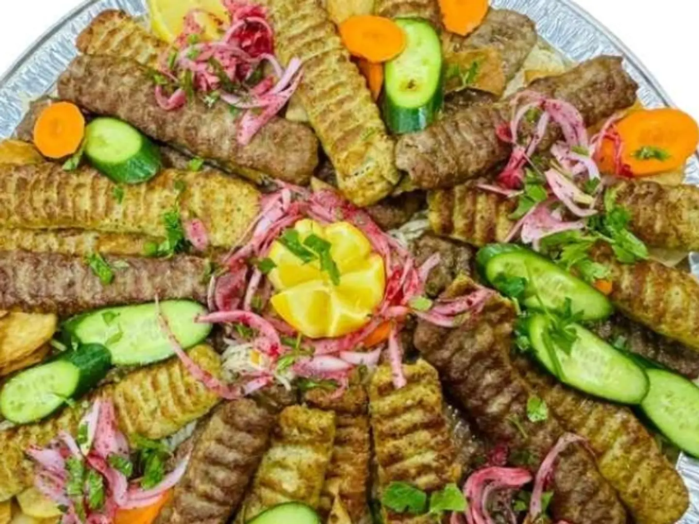 Medium Platter Of 6 Lamb Kebab Skewers