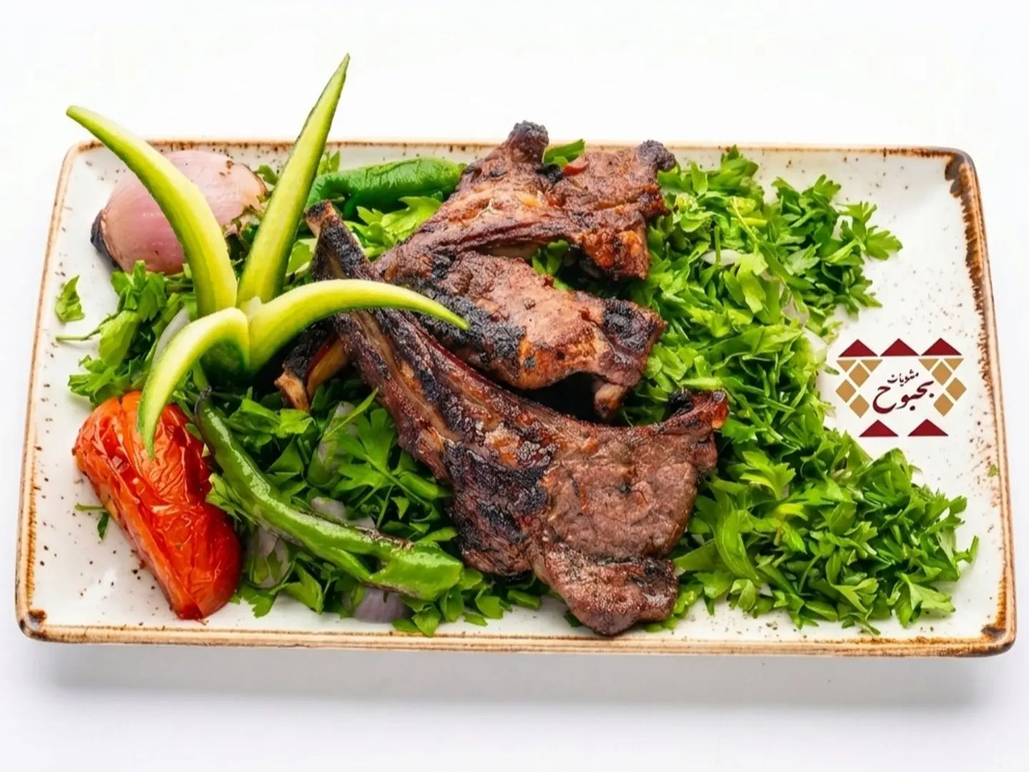 طبق ريش خروف مشوية 4 قطع