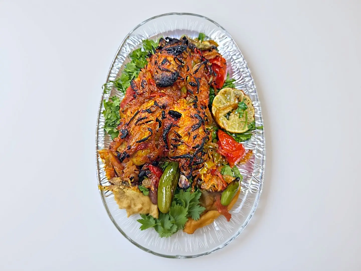 نصف حبة دجاج محمر بدون رز سادة