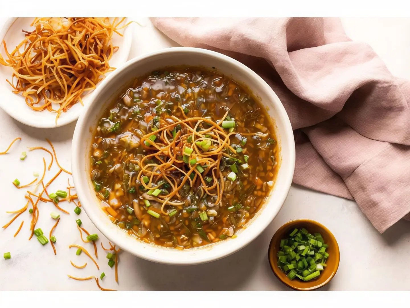 Man Chow Soup Veg Chicken