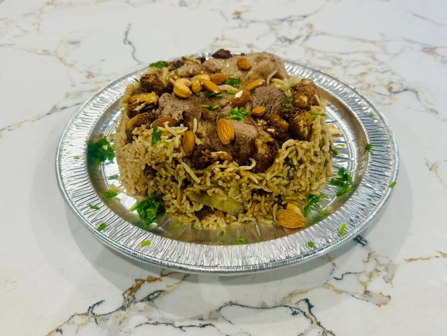 مقلوبه لحم ربع كيلو