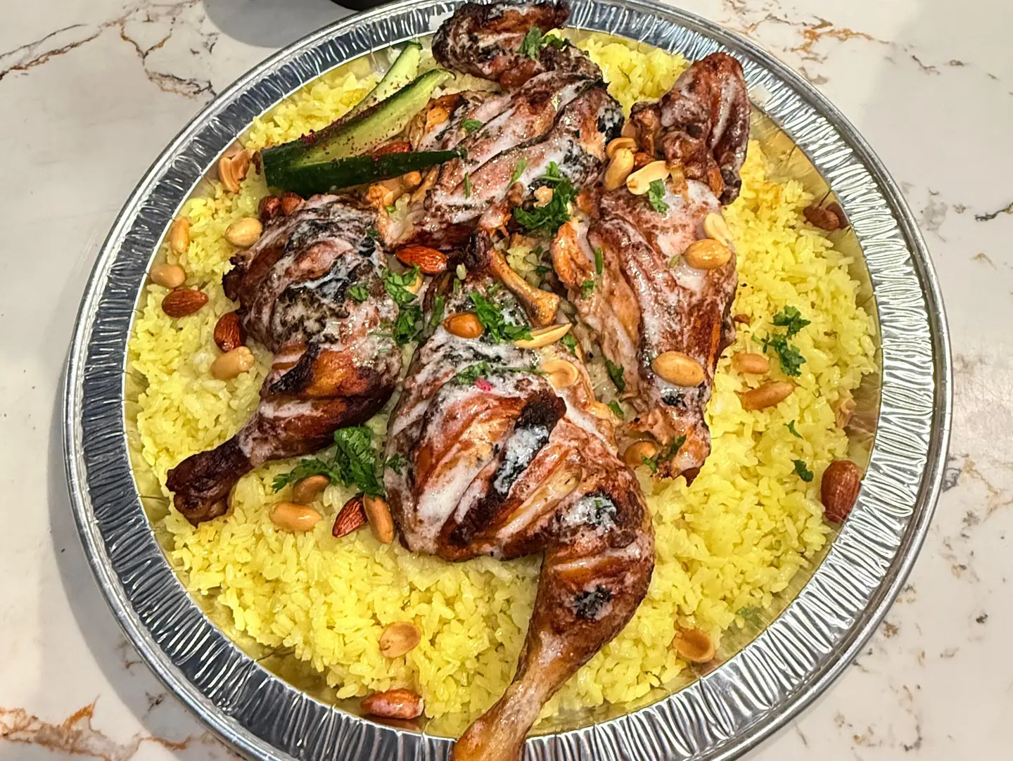 نص حبة منسف الدجاج