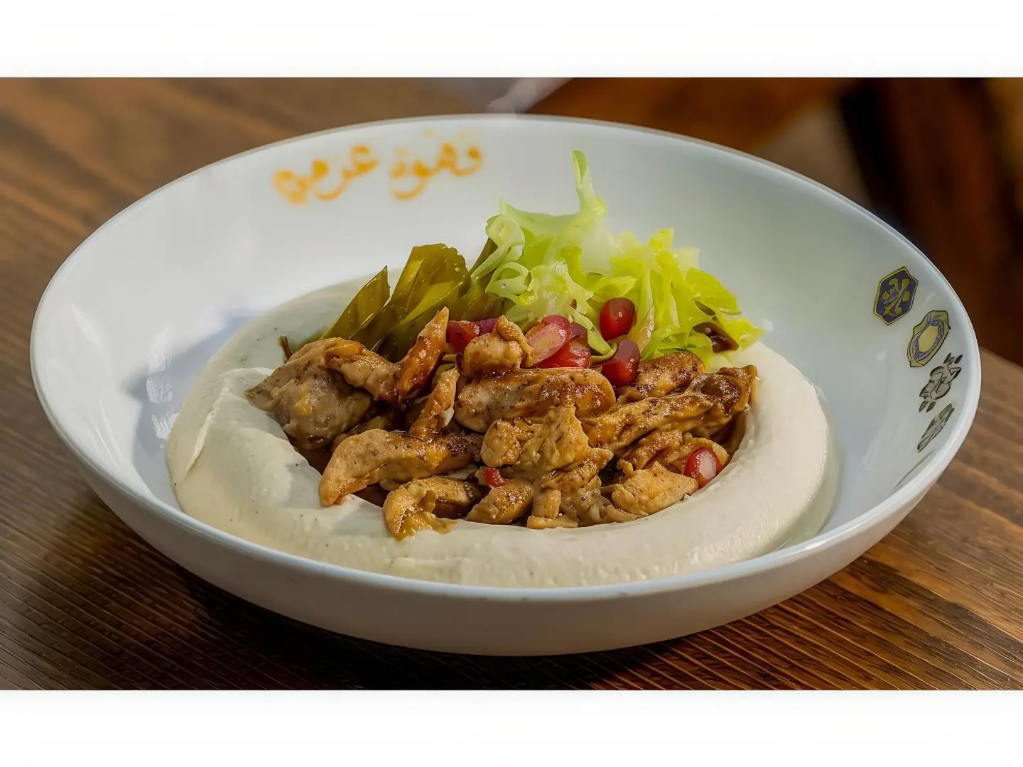 حمص شاورما بالدجاج