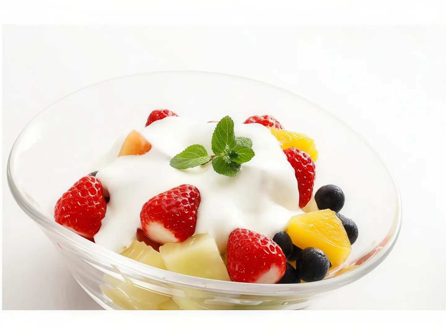 قشطة وفواكة وعسل