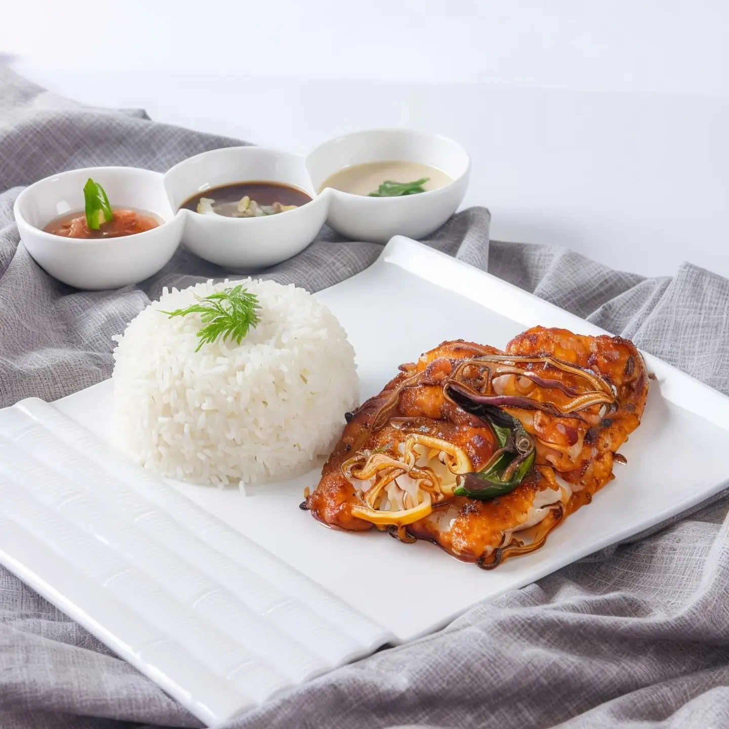 وجبة فيليه مع كلماري شخص واحد