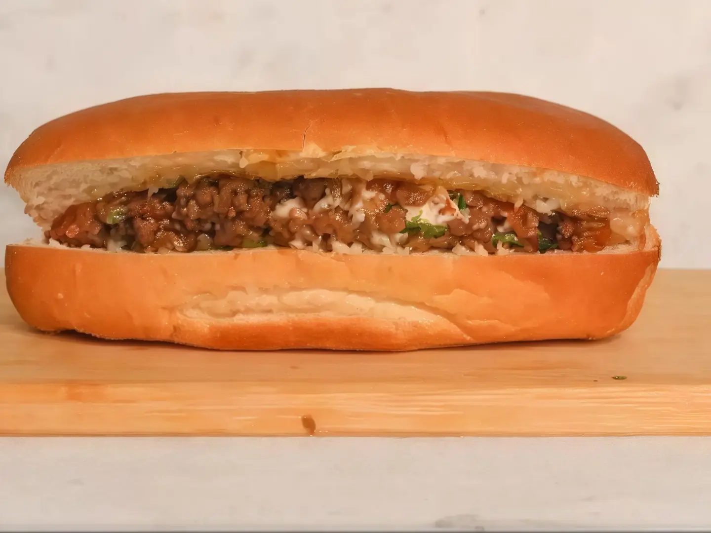 ساندوتش لحم مفروم مع الجبن