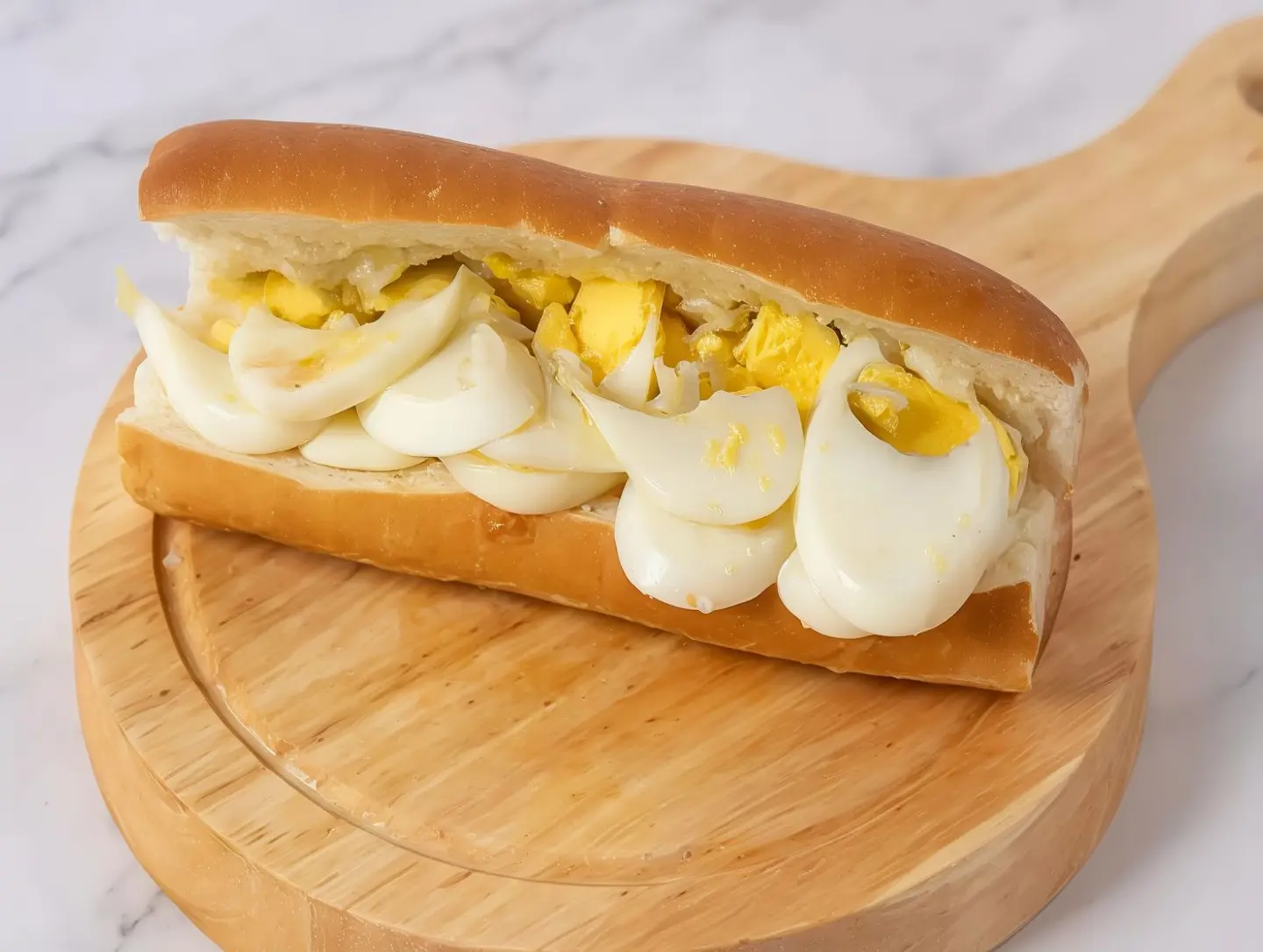 ساندوتش بيض مسلوق