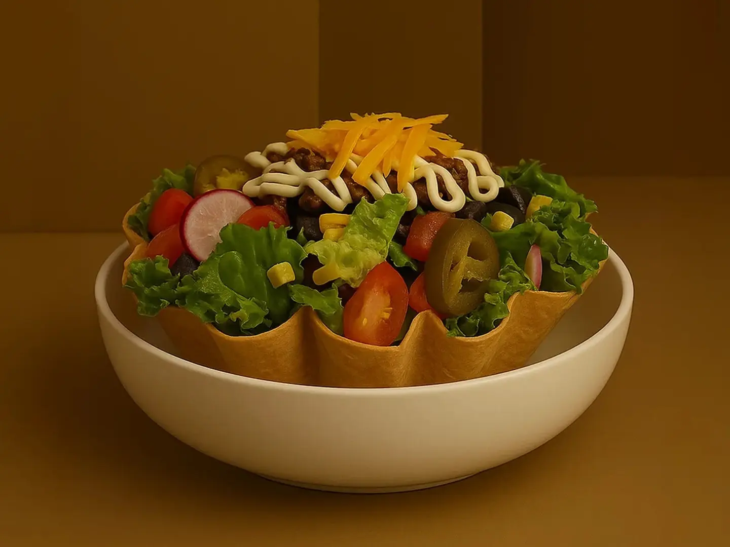 Loaded Beef Taco Salad
