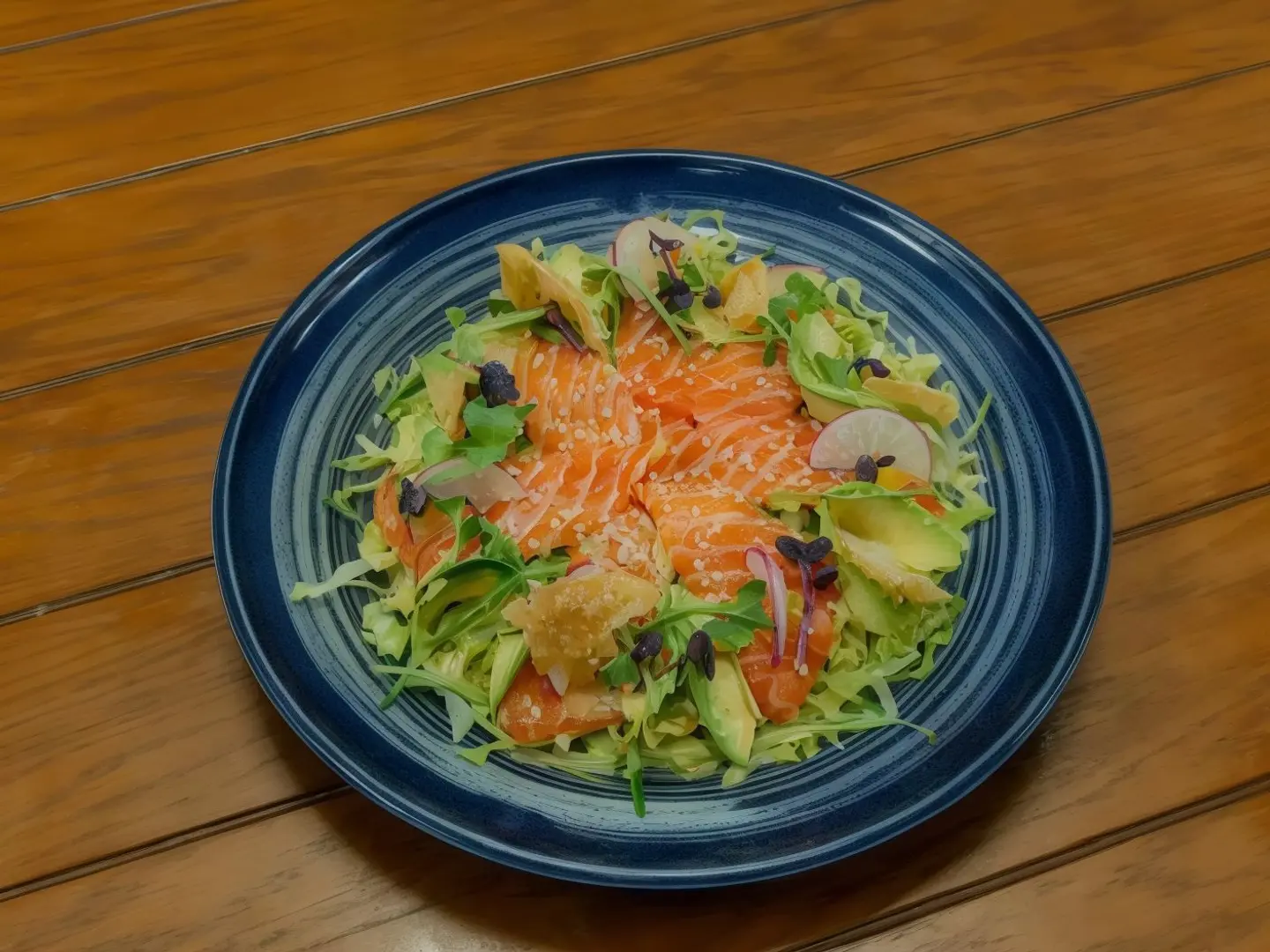 Salmon And Mixed Greens