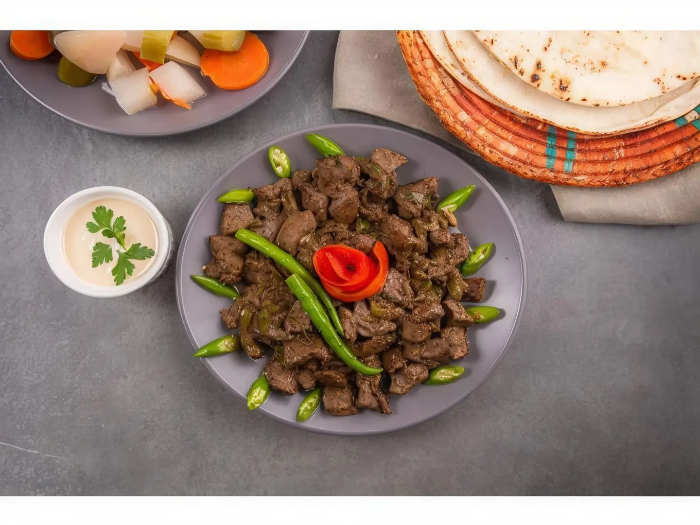 صحن كبدة مشوي