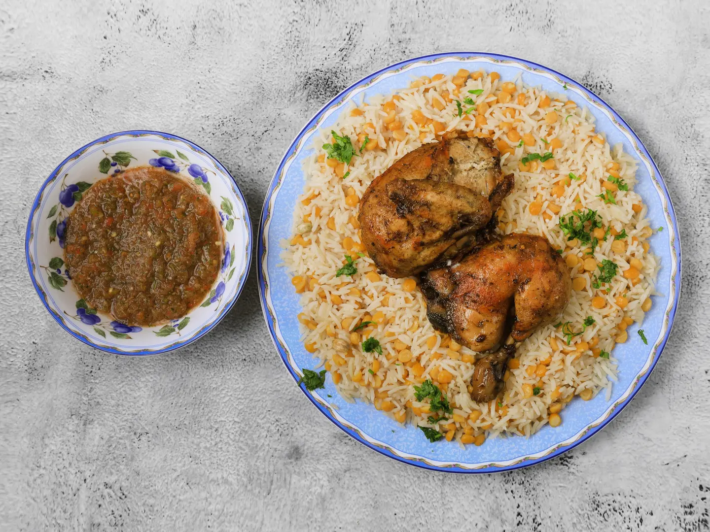 Chicken Rice With Homous