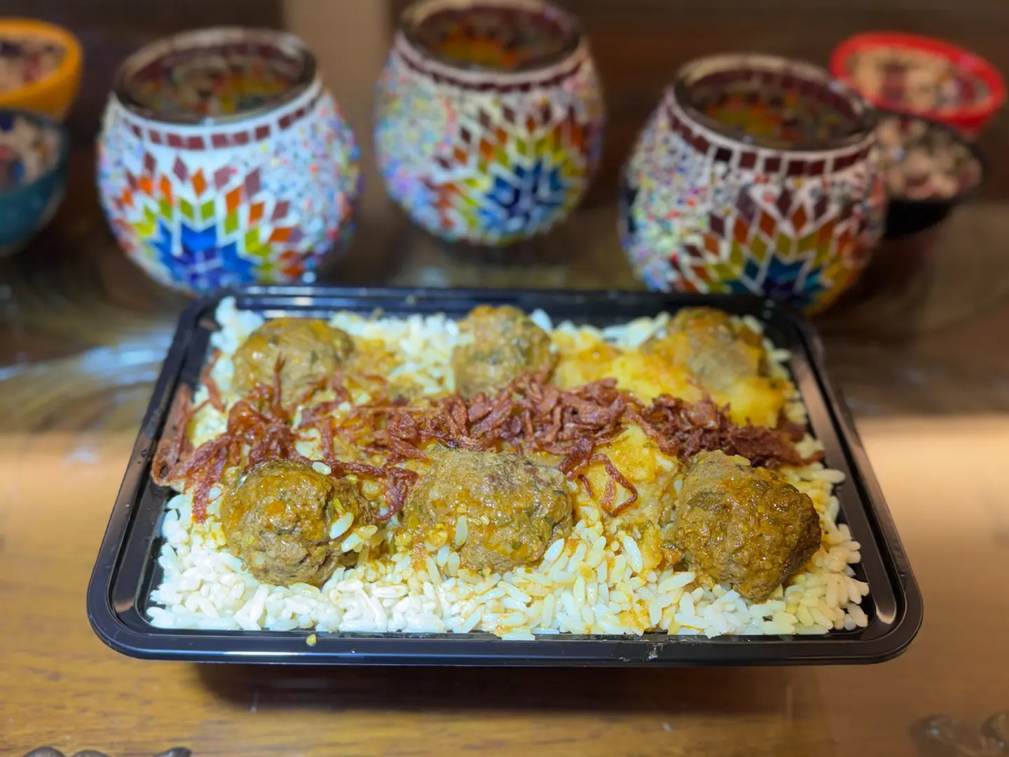 Meat Kofta (Indian) With White Rice