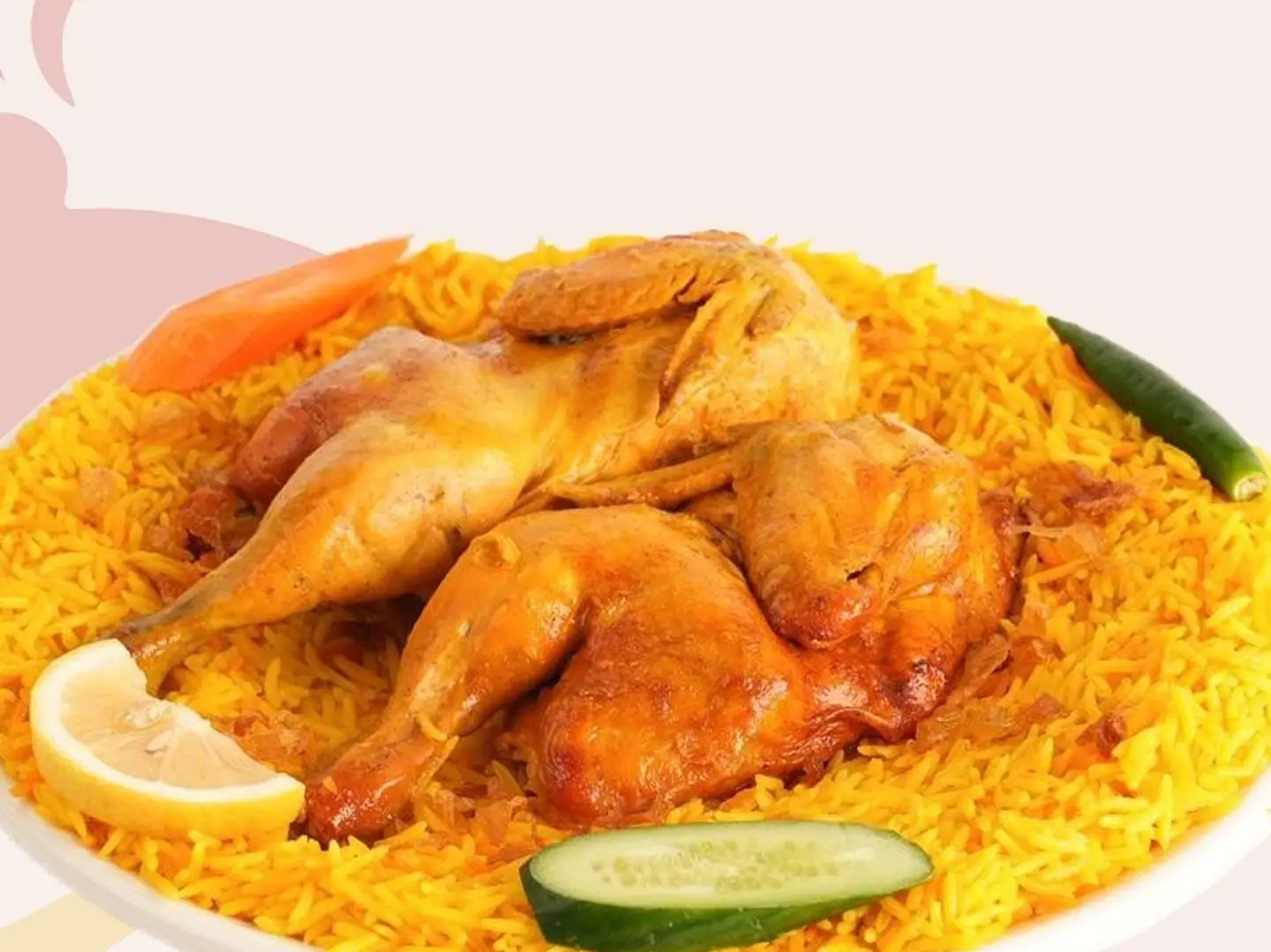 نصف دجاج مندي - رز بخاري