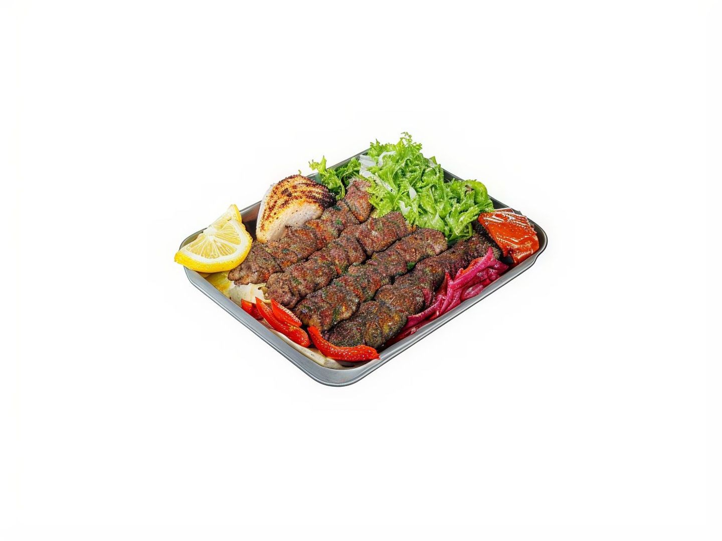 صحن كباب حلبي (4 أسياخ)