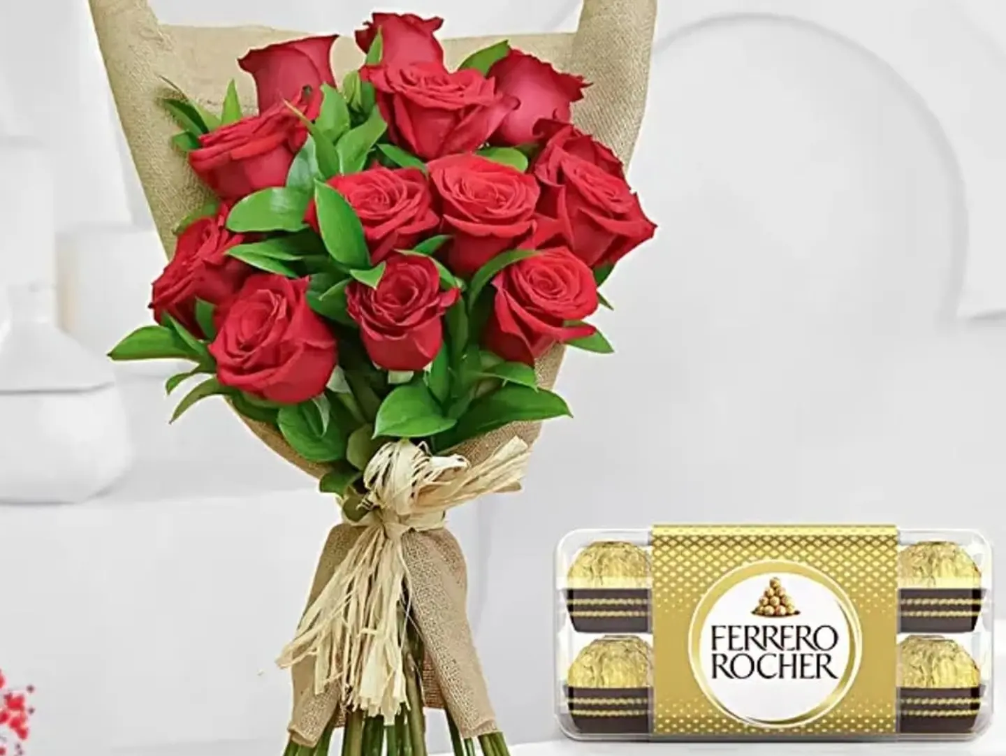 Red Roses With Chocolate