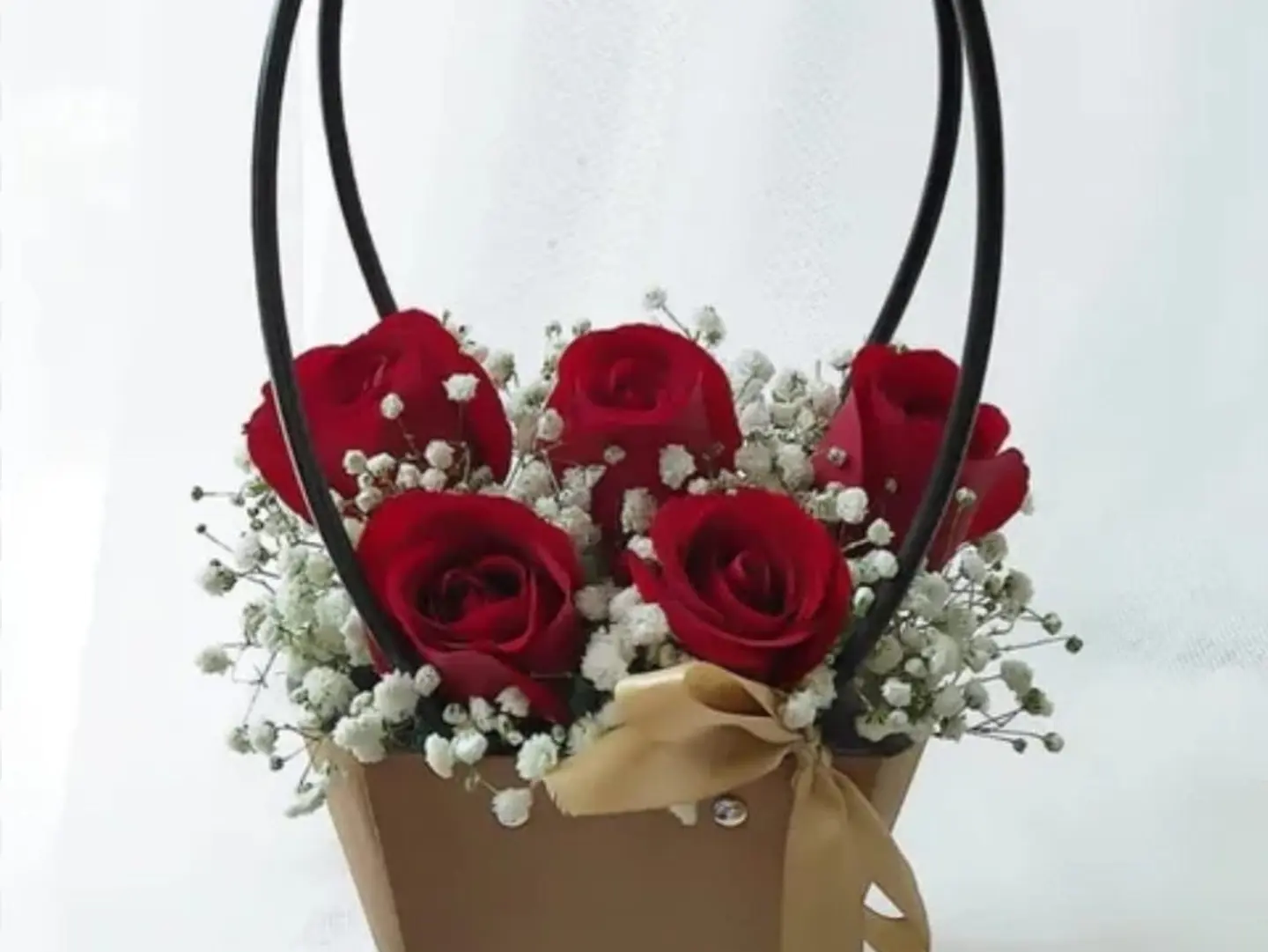 Red Basket Bouquet