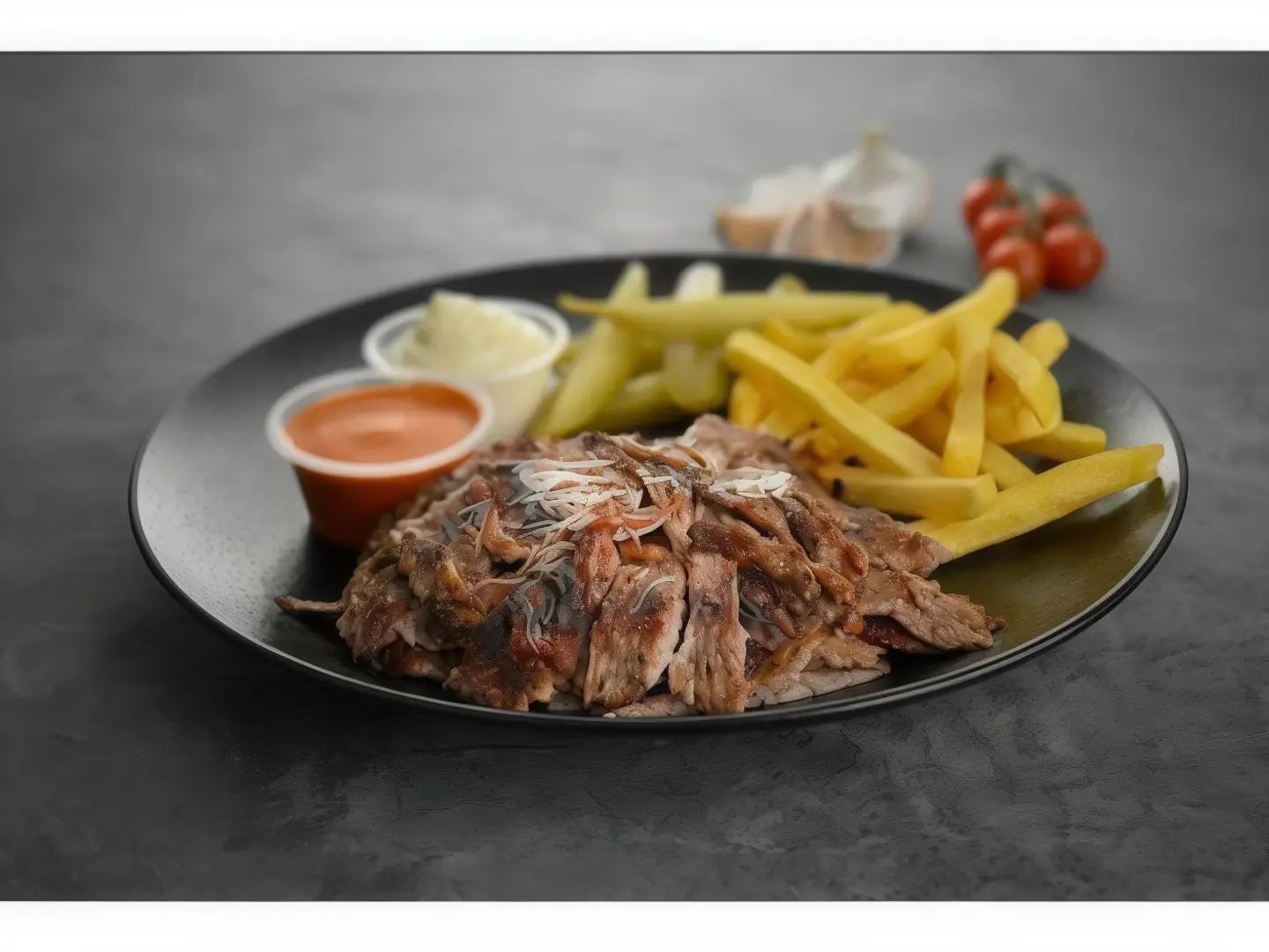 صحن شاورما لحم فرط صغير