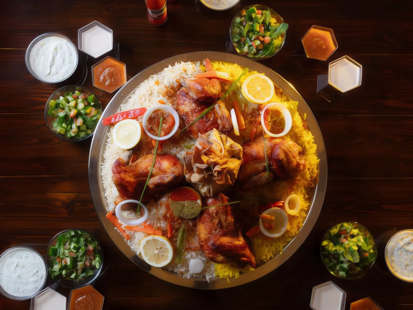 دجاج شوايه مع ارز مشكل 4 اشخاص