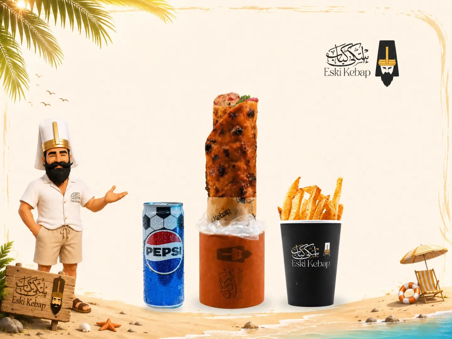 عرض الصيف وجبه صاروخ كباب دجاج