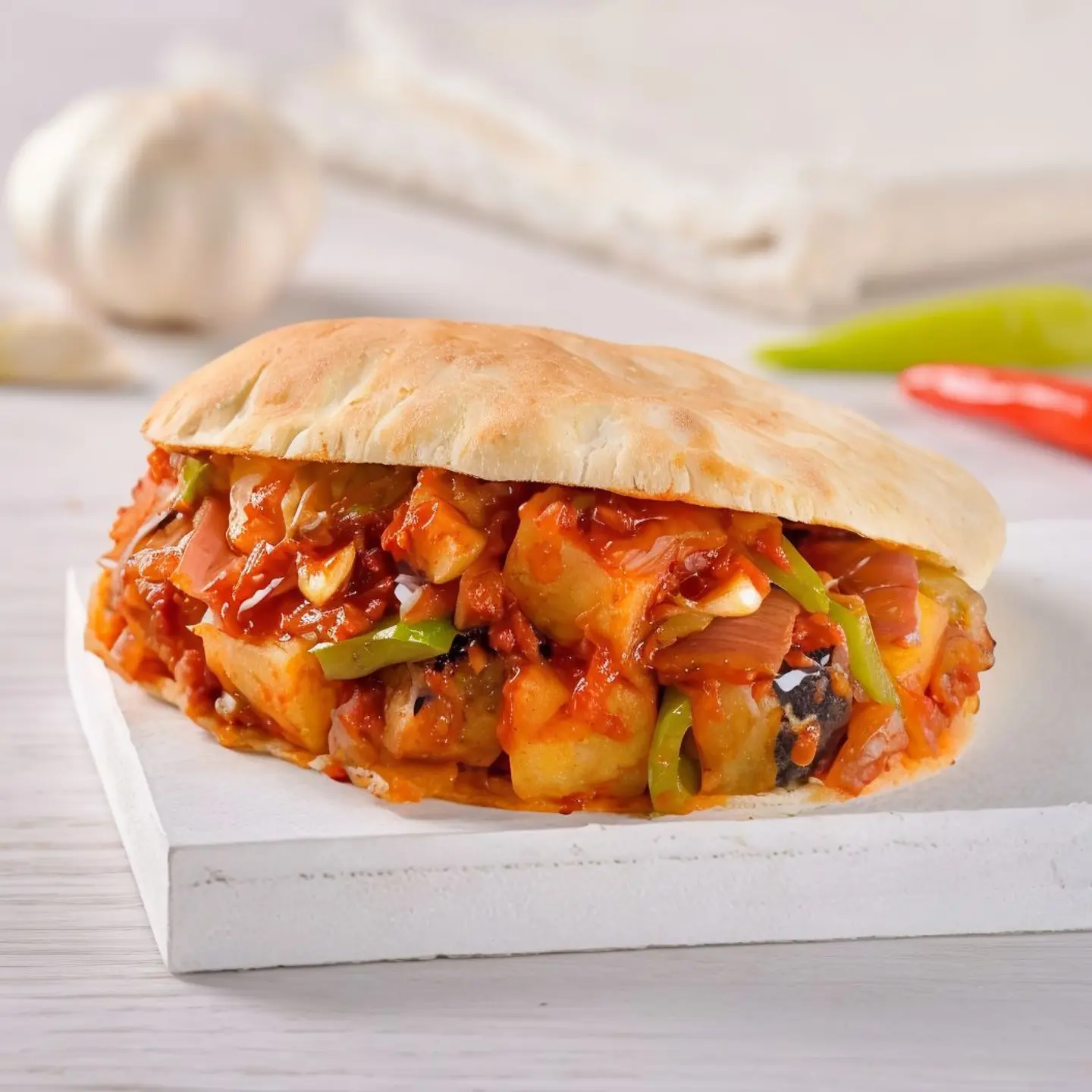 Falafel With Mousagah Sandwich