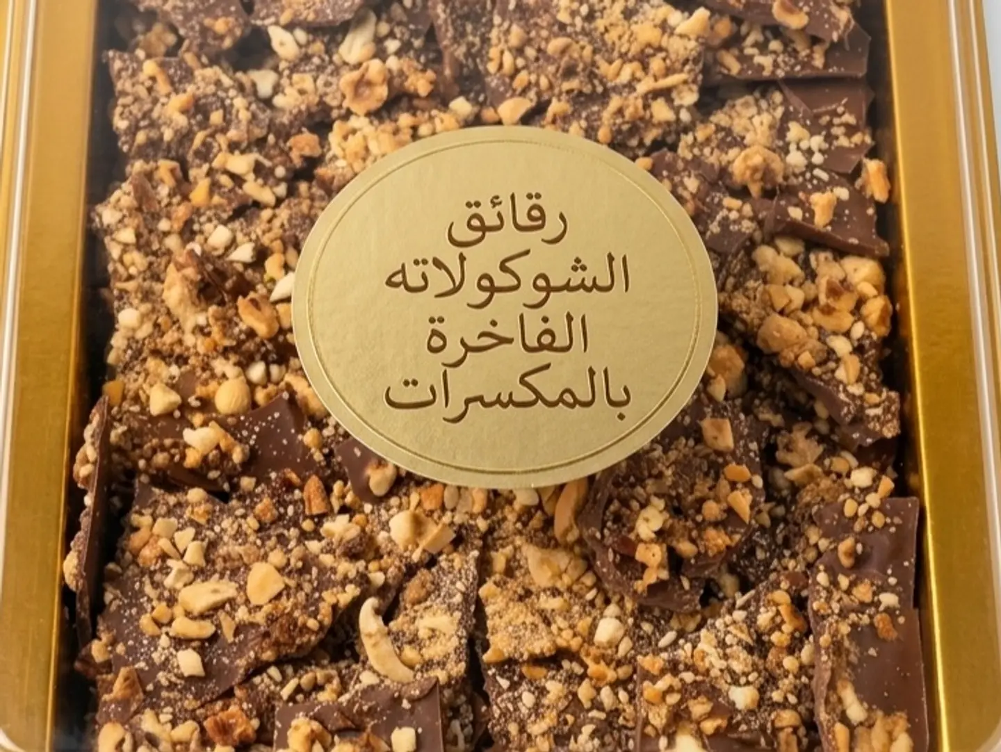 رقائق الشوكولاتة الفاخرة بالمكسرات