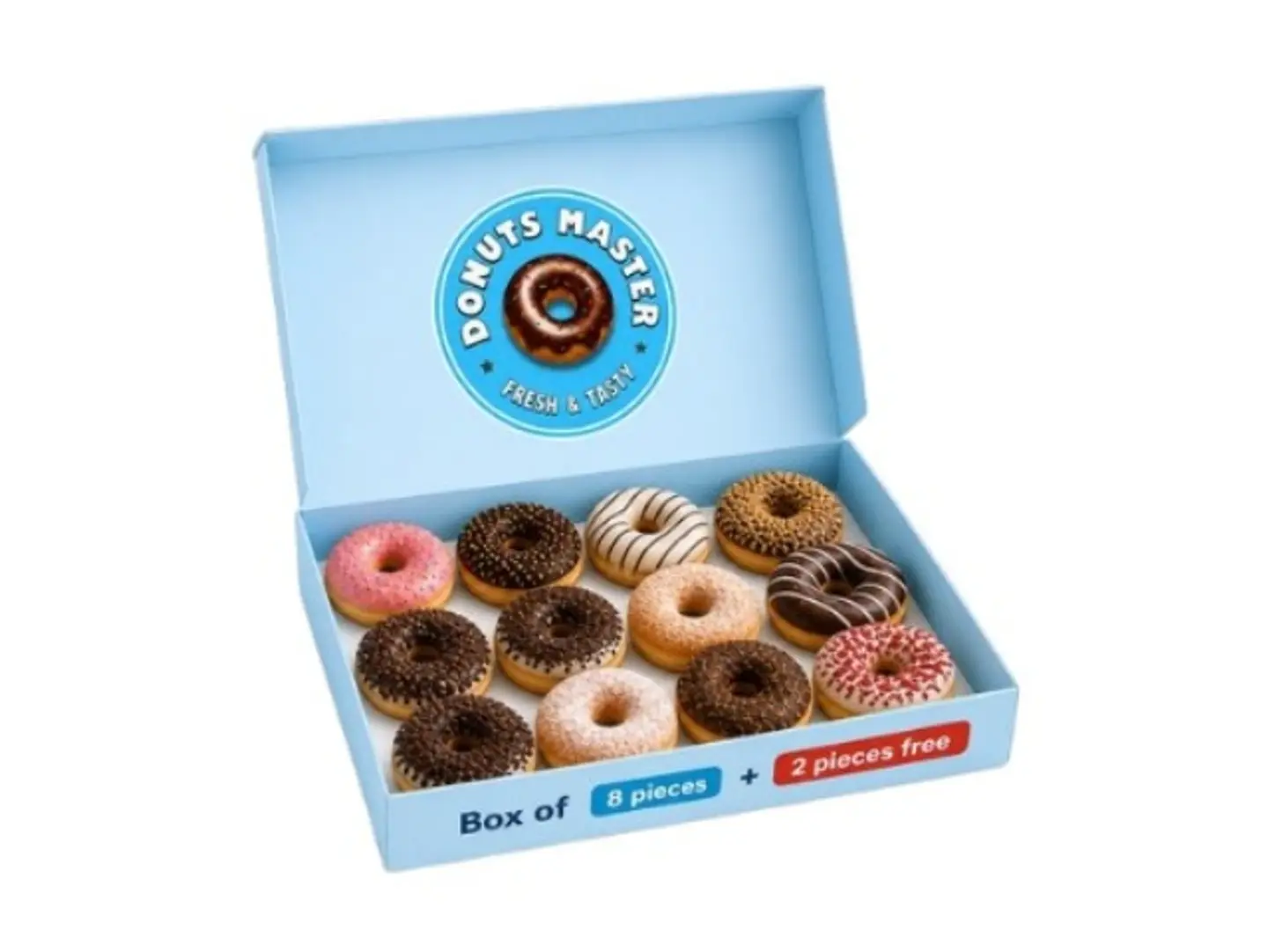 Box Of 8 Pieces + 2 Pieces Free