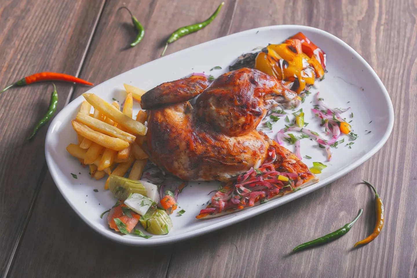 Half Grilled Chicken