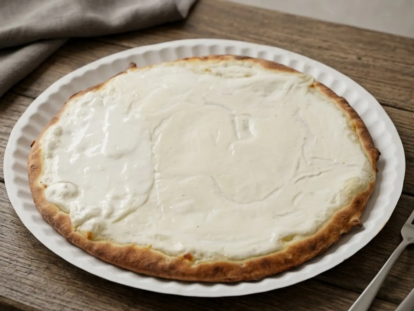 فطيرة لبنة سادة مدور