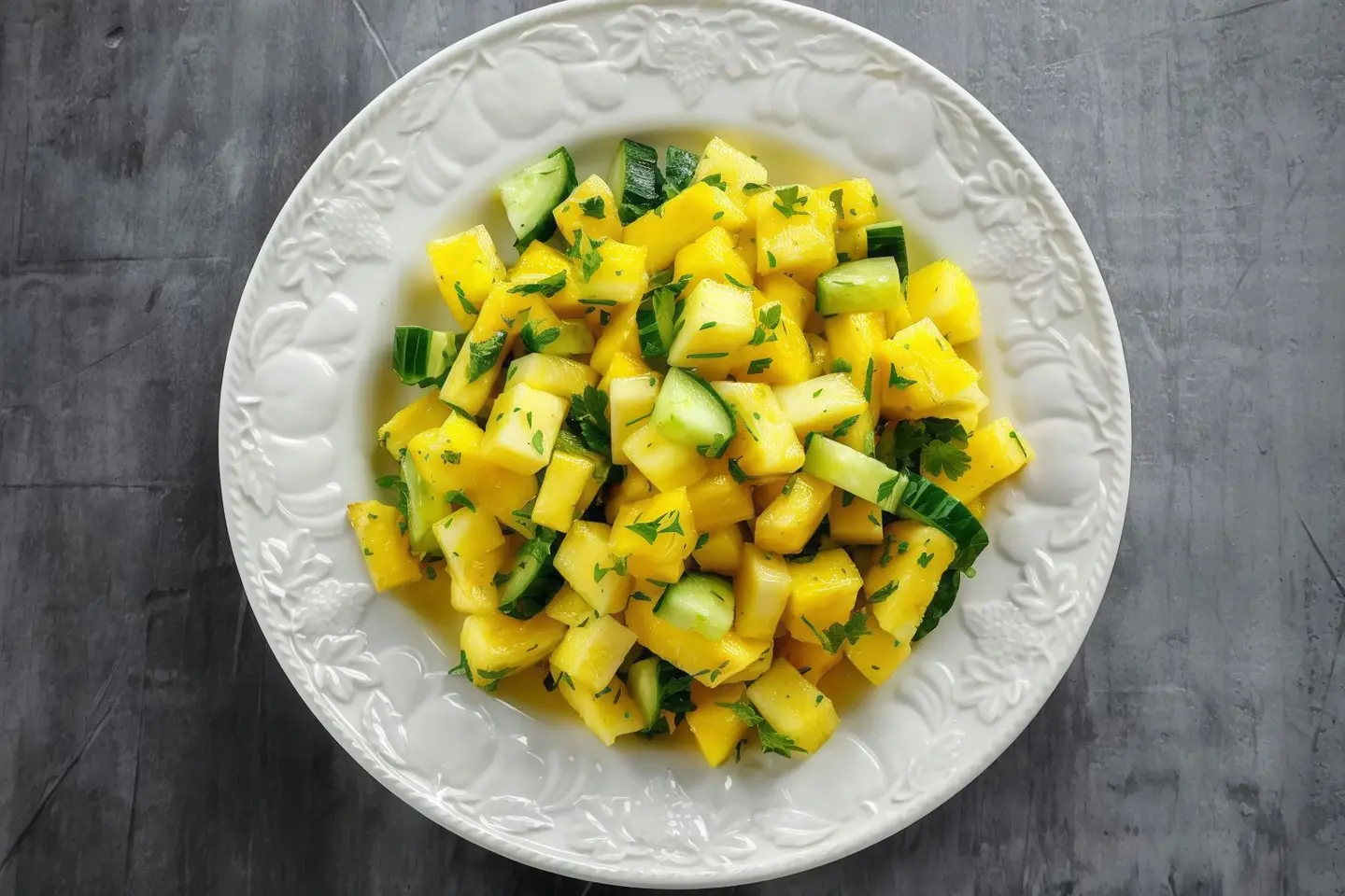 سلطة أناناس بالنعناع