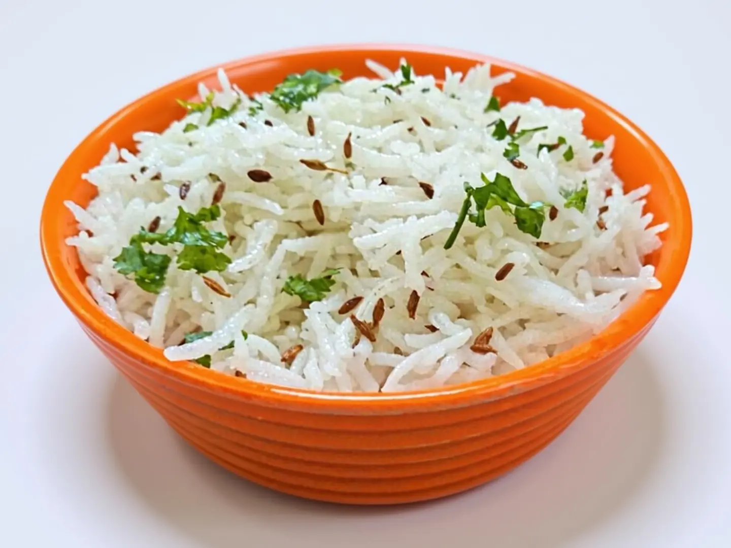 أرز مطھو على البخار