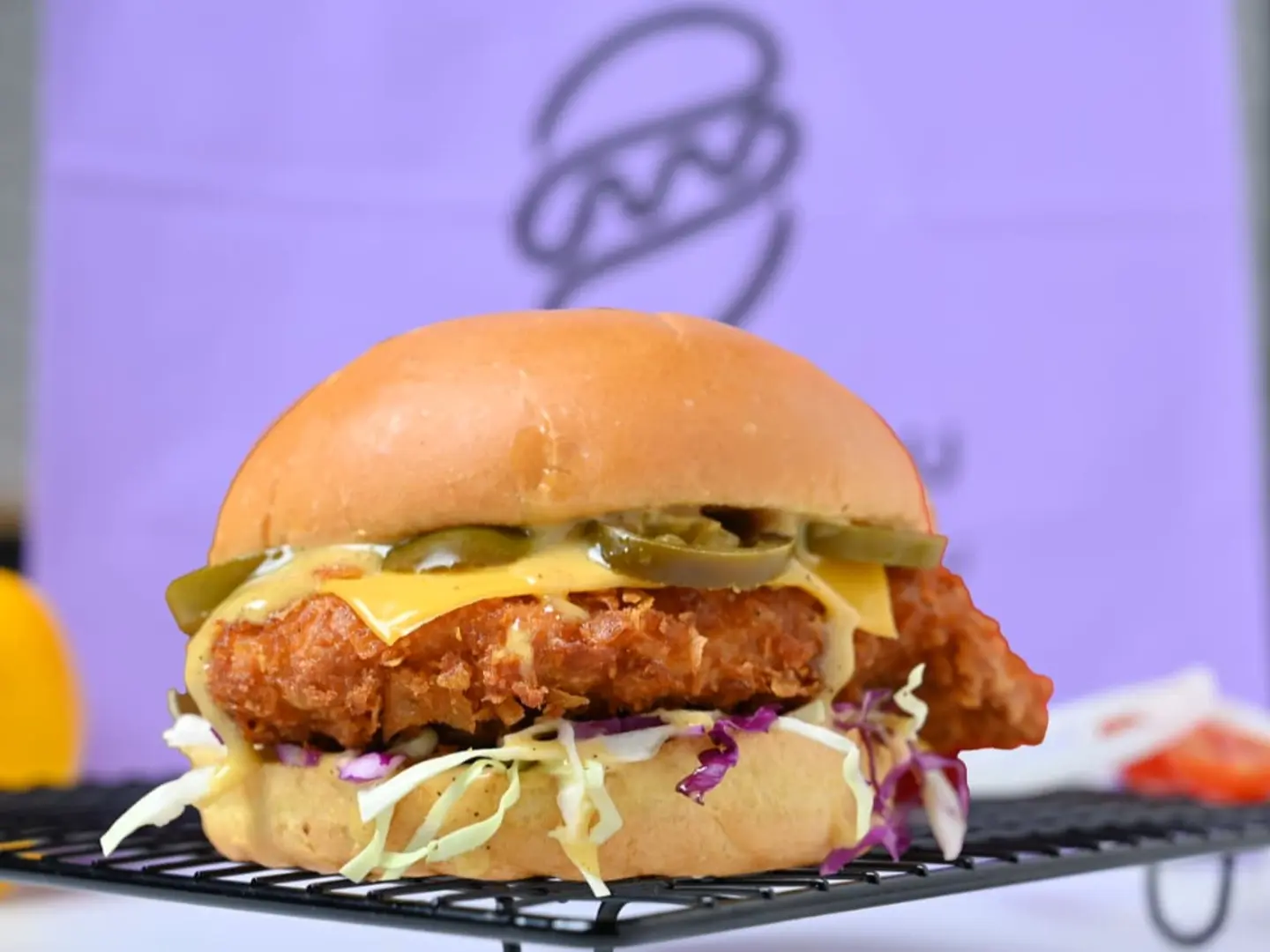 برجر دجاج مقلي