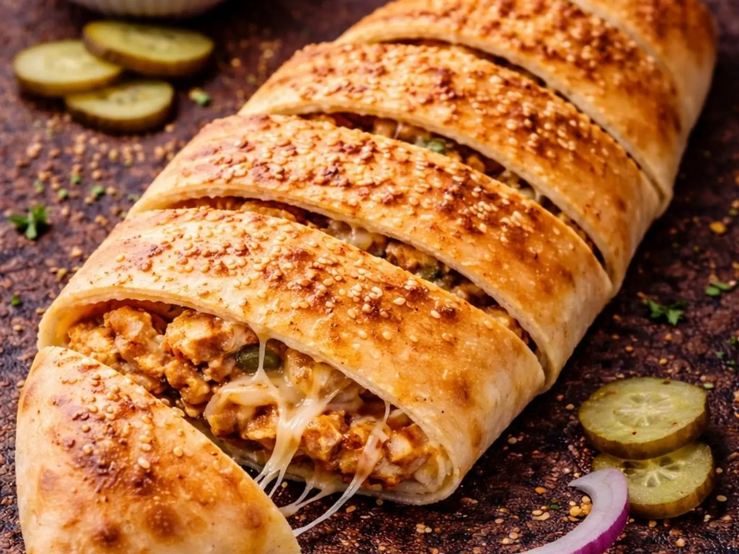 Large Chicken Shawarma Pie